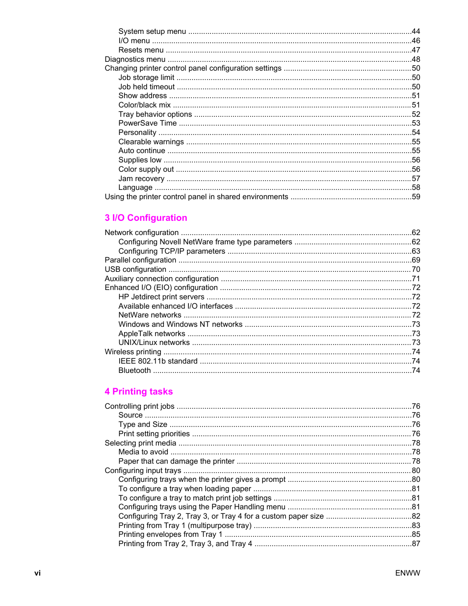 HP Color LaserJet 4650 Printer series User Manual | Page 8 / 276