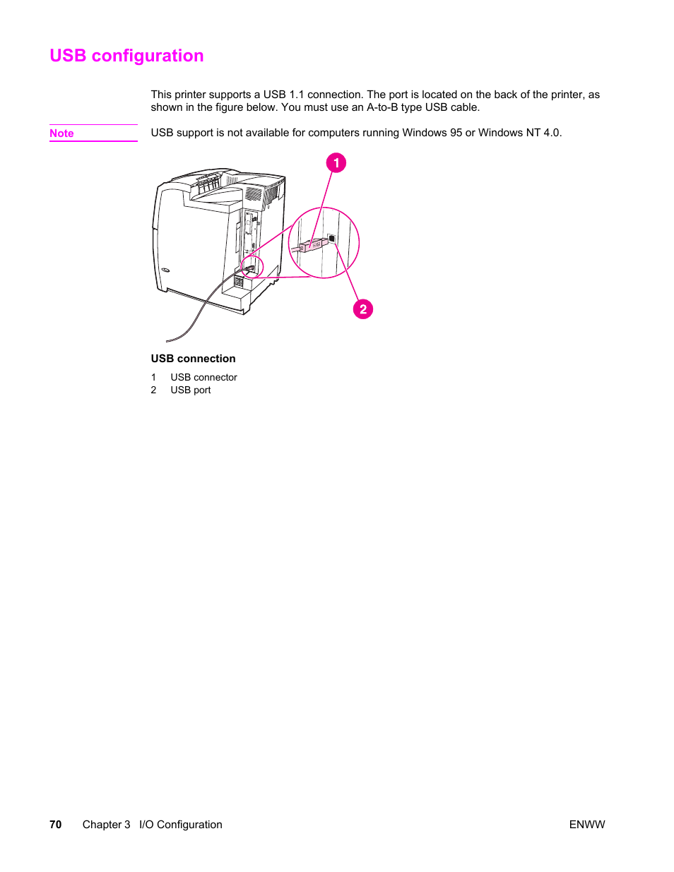 Usb configuration | HP Color LaserJet 4650 Printer series User Manual | Page 84 / 276