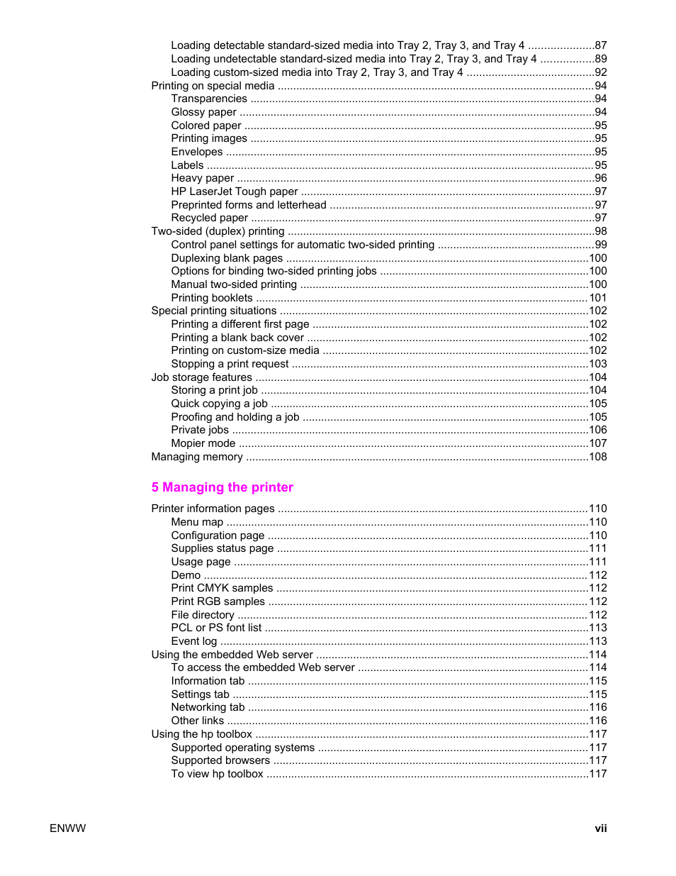 HP Color LaserJet 4650 Printer series User Manual | Page 9 / 276