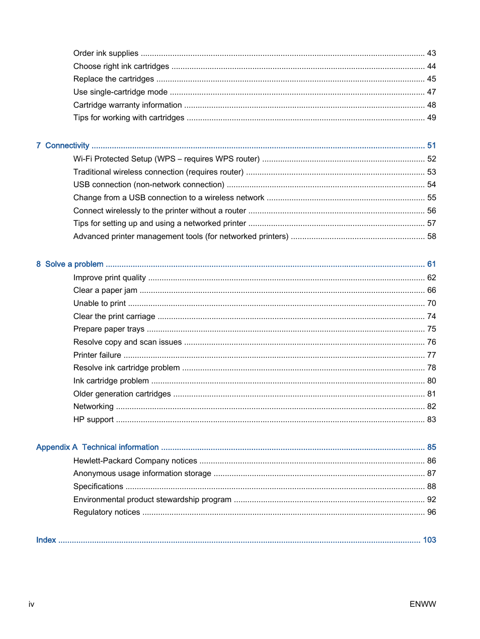 HP ENVY 4501 e-All-in-One Printer User Manual | Page 4 / 108