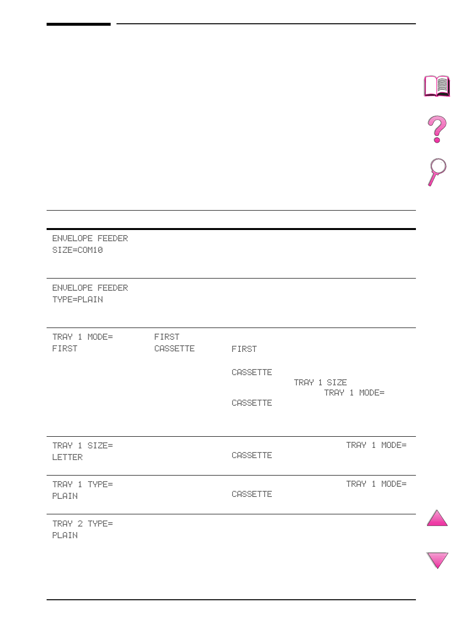 Paper handling menu | HP LaserJet 4050 Printer series User Manual | Page 205 / 260