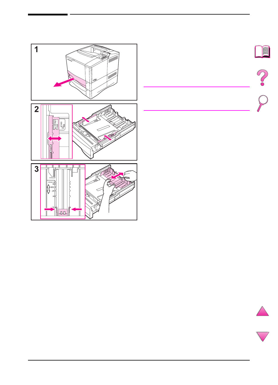 Loading trays 2 and 3 (4050 t/4050 tn) | HP LaserJet 4050 Printer series User Manual | Page 59 / 260