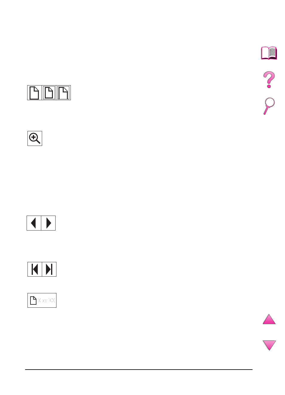Magnifying the page view, Paging through a document | HP LaserJet 4050 Printer series User Manual | Page 6 / 260