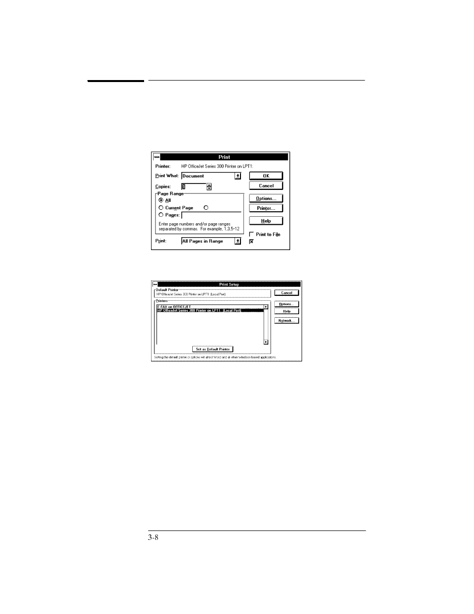 Opening the hp officejet printer options | HP Officejet 300 All-in-One Printer User Manual | Page 63 / 131