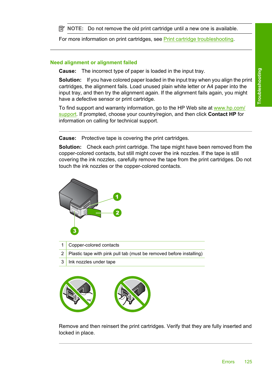 Need alignment or alignment failed | HP Deskjet F4185 All-in-One Printer User Manual | Page 127 / 140