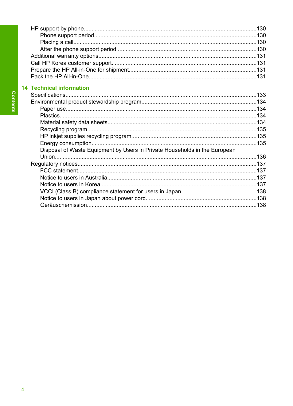 HP Deskjet F4185 All-in-One Printer User Manual | Page 6 / 140
