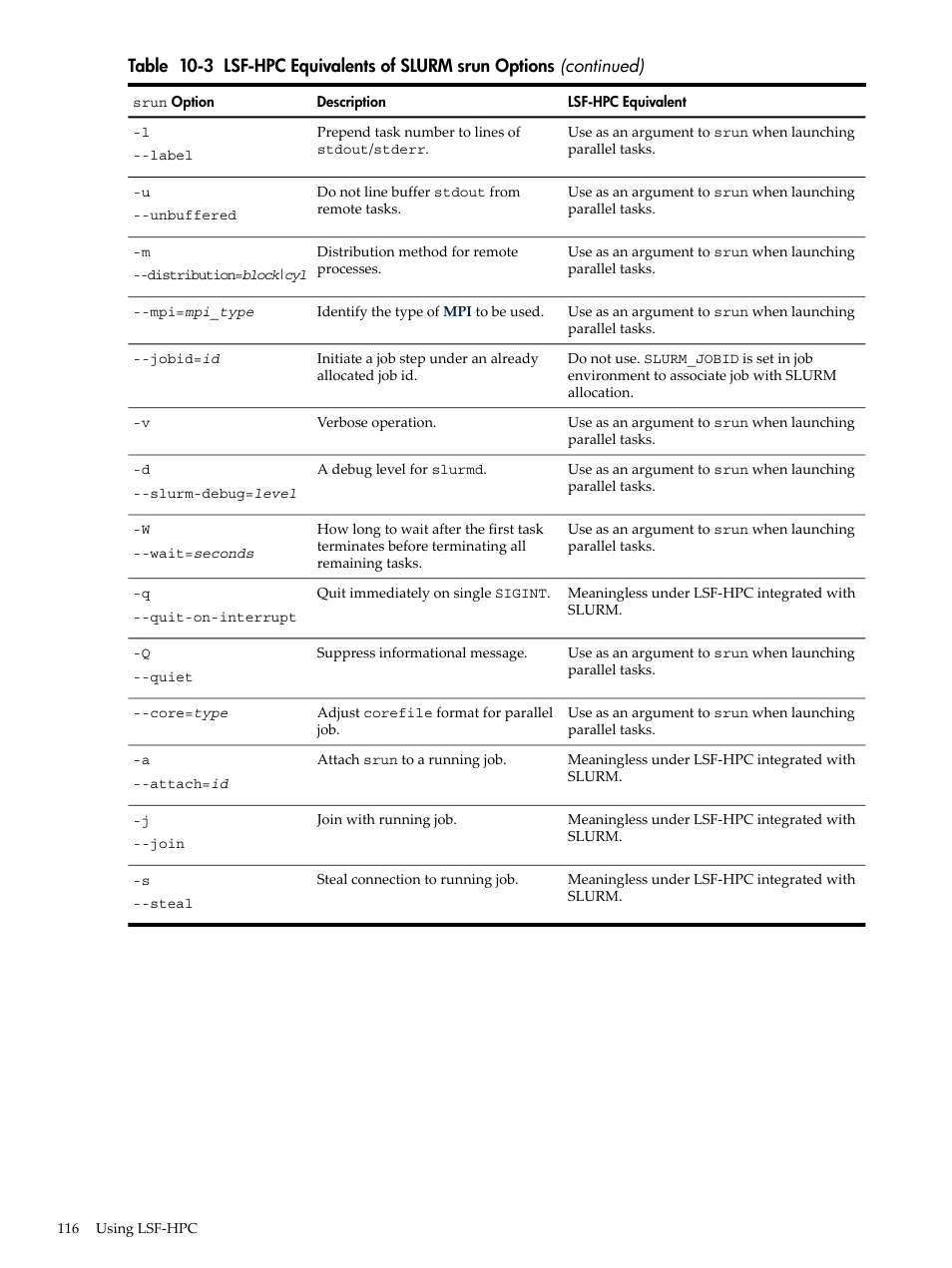 HP XC System 3.x Software User Manual | Page 116 / 145