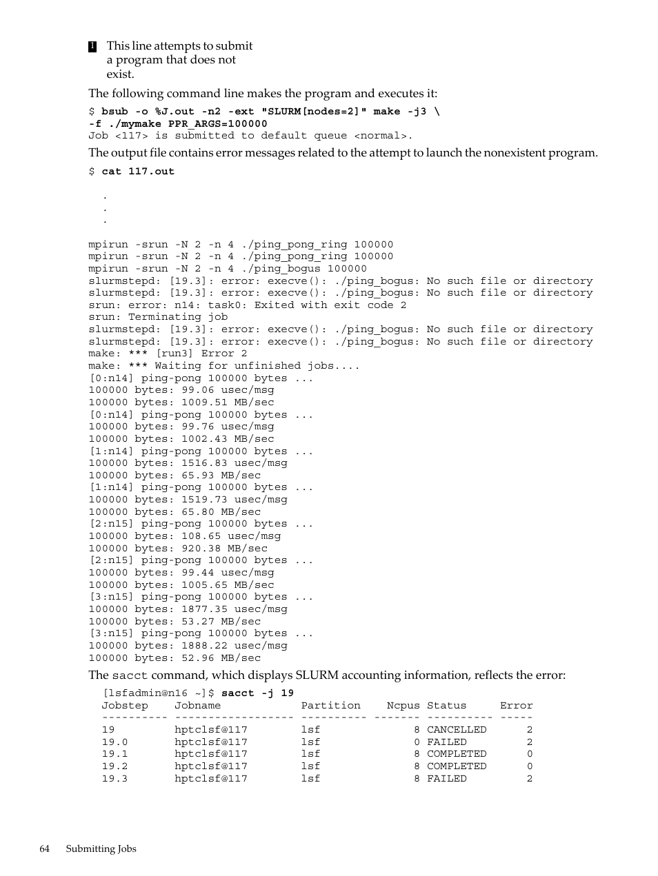 HP XC System 3.x Software User Manual | Page 64 / 145