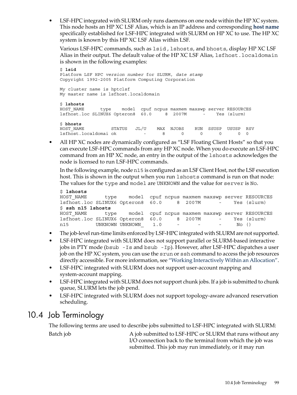 4 job terminology | HP XC System 3.x Software User Manual | Page 99 / 145