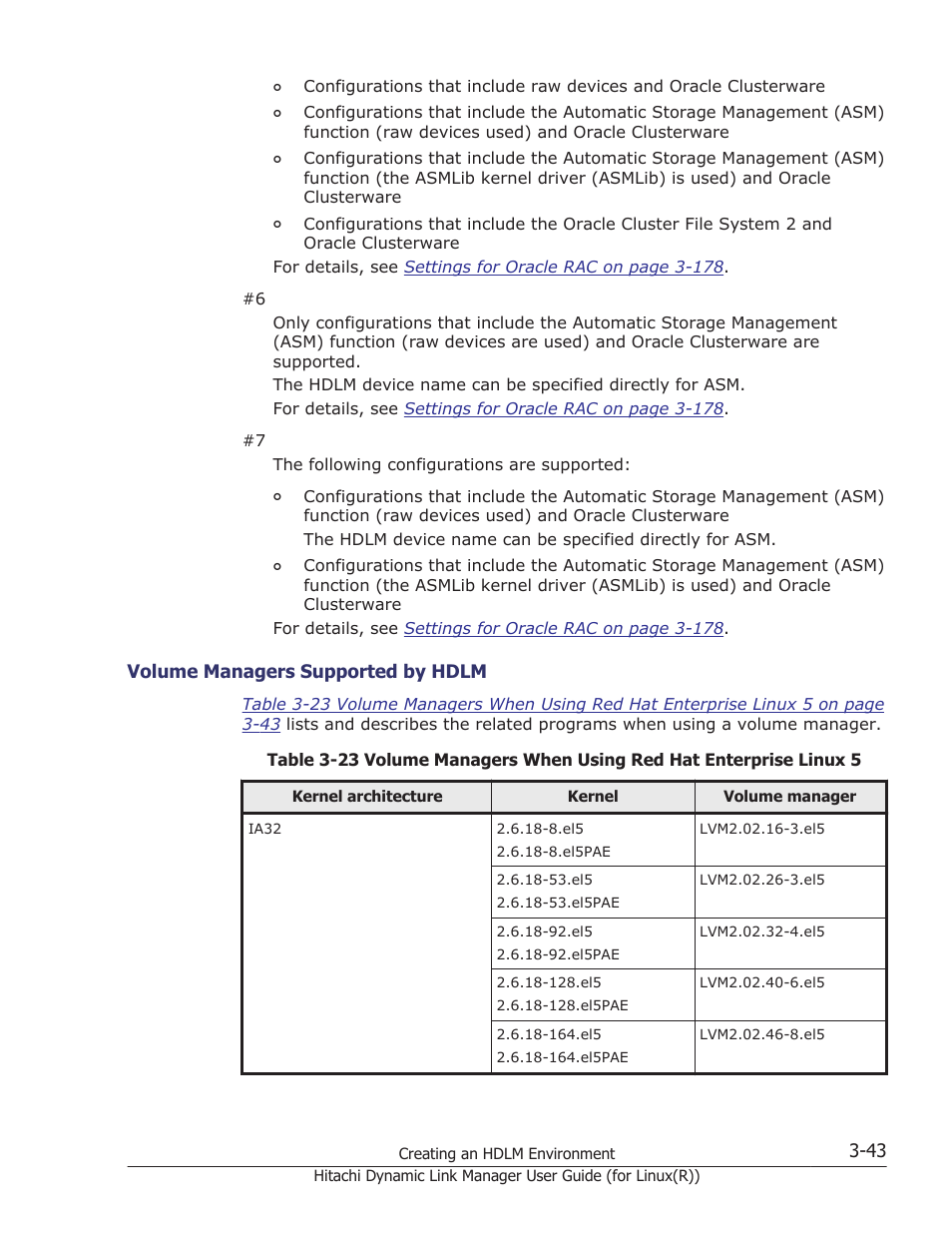 Volume managers supported by hdlm -43 | HP XP P9500 Storage User Manual | Page 111 / 640