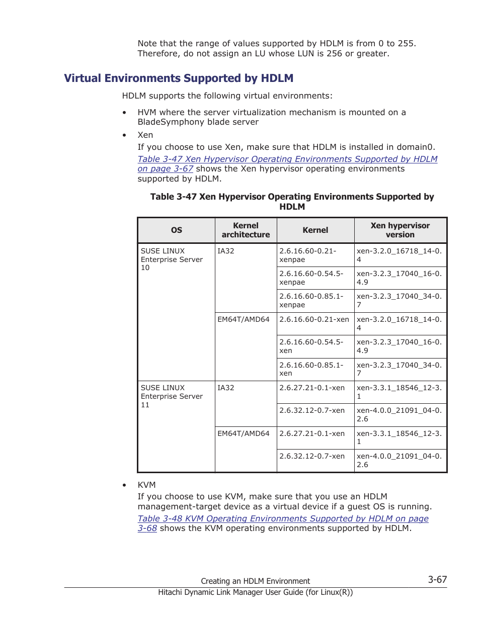 Virtual environments supported by hdlm, Virtual environments supported by hdlm -67 | HP XP P9500 Storage User Manual | Page 135 / 640