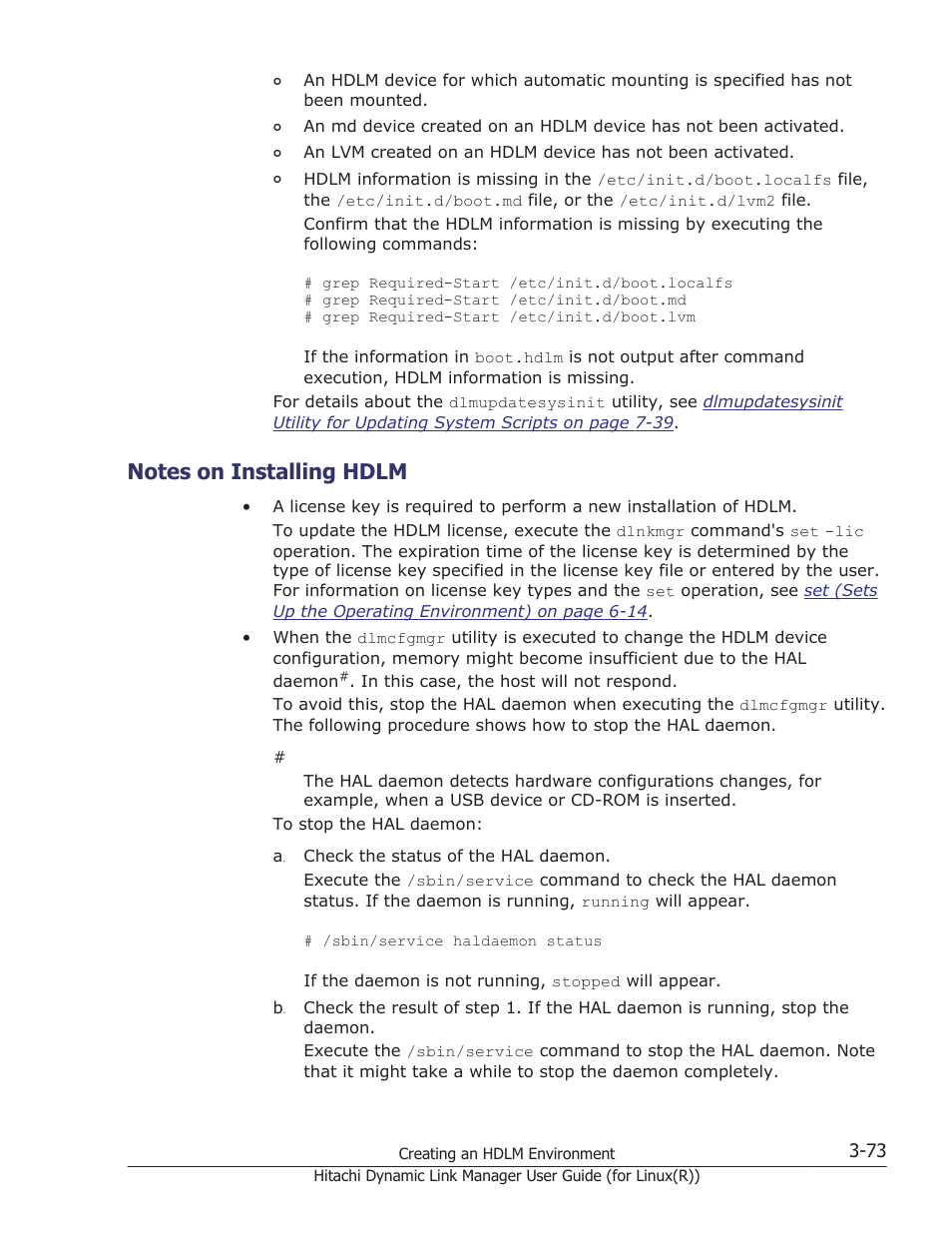 Notes on installing hdlm, Notes on installing hdlm -73 | HP XP P9500 Storage User Manual | Page 141 / 640