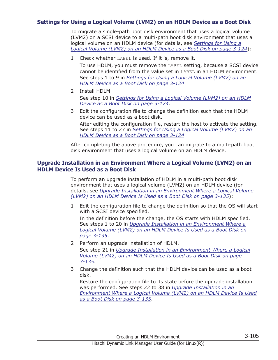 Hdlm device is used as a boot disk -105 | HP XP P9500 Storage User Manual | Page 173 / 640