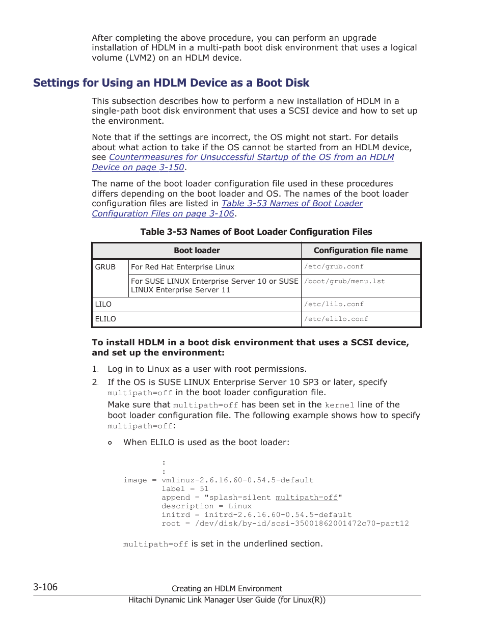 Settings for using an hdlm device as a boot disk, See steps 1 to 16 in | HP XP P9500 Storage User Manual | Page 174 / 640