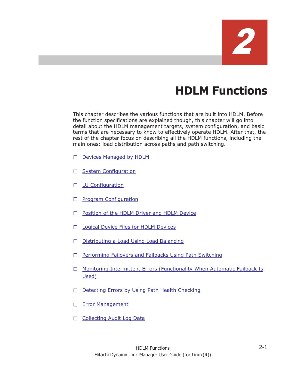 Hdlm functions, 2 hdlm functions -1 | HP XP P9500 Storage User Manual | Page 23 / 640