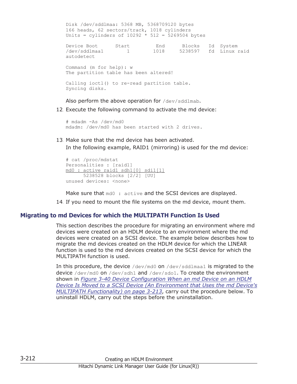 Md devices, perform the procedure described in, Migrating to md devices for | HP XP P9500 Storage User Manual | Page 280 / 640