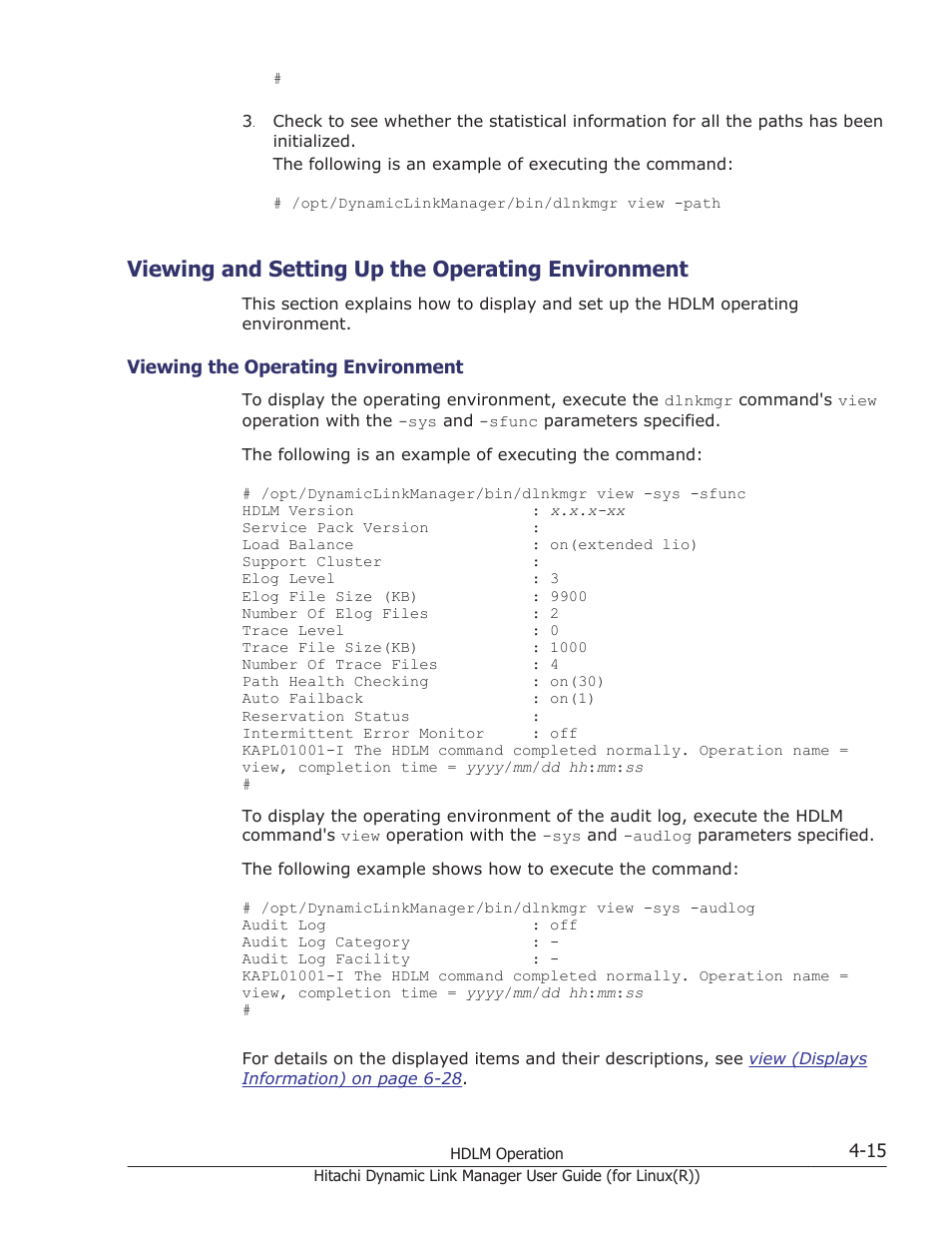 Viewing and setting up the operating environment, Viewing the operating environment -15 | HP XP P9500 Storage User Manual | Page 311 / 640