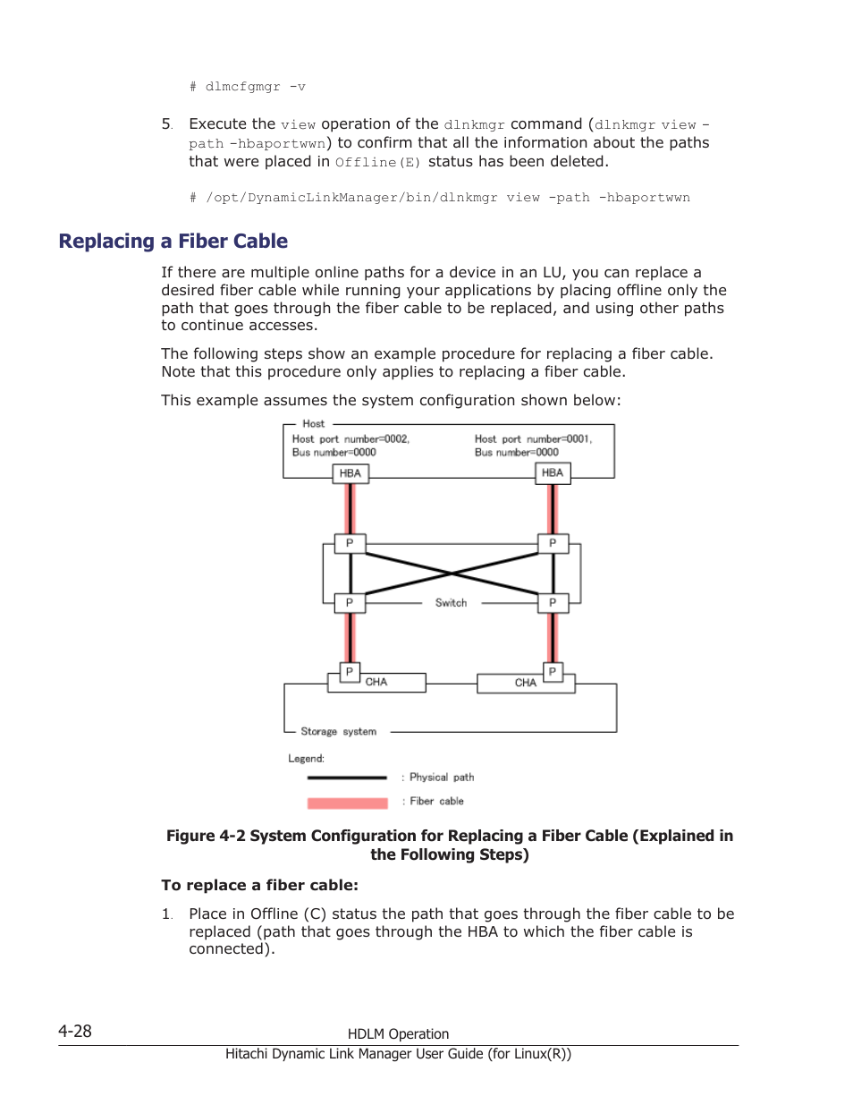 Replacing a fiber cable, Replacing a fiber cable -28 | HP XP P9500 Storage User Manual | Page 324 / 640