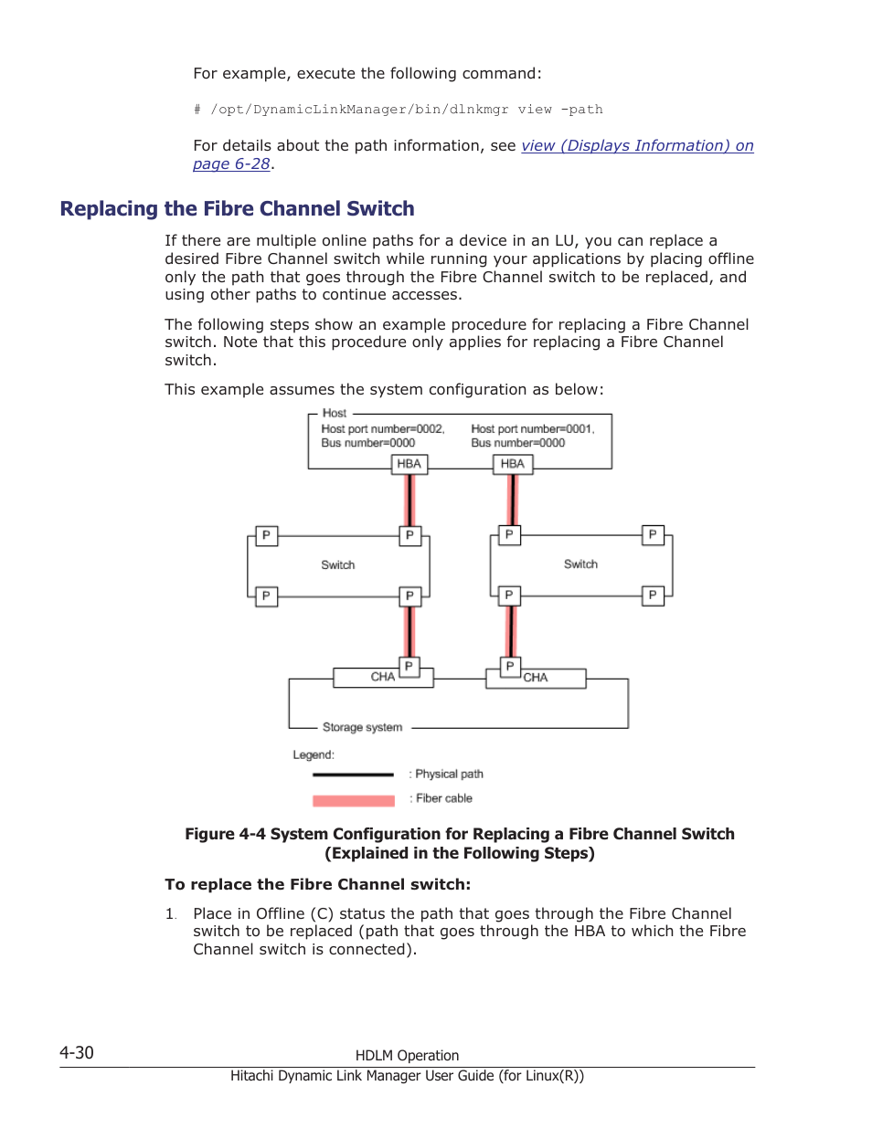 Replacing the fibre channel switch, Replacing the fibre channel switch -30 | HP XP P9500 Storage User Manual | Page 326 / 640