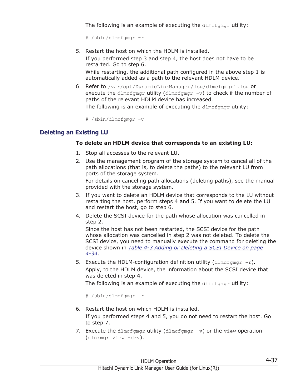 Deleting an existing lu -37 | HP XP P9500 Storage User Manual | Page 333 / 640