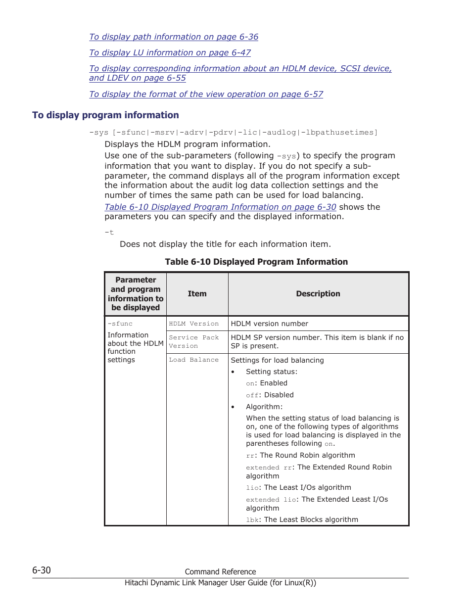 To display program information -30 | HP XP P9500 Storage User Manual | Page 382 / 640