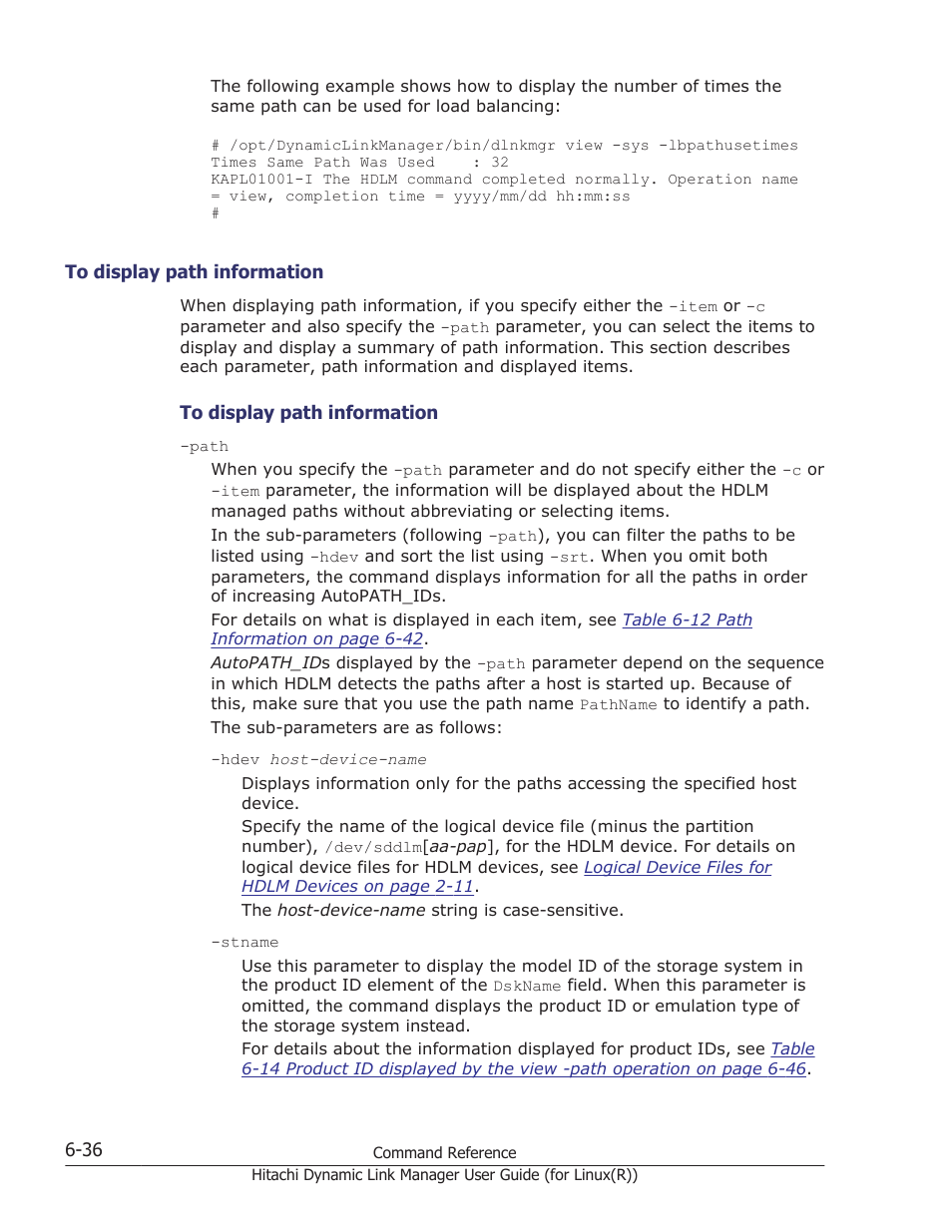 To display path information -36 | HP XP P9500 Storage User Manual | Page 388 / 640