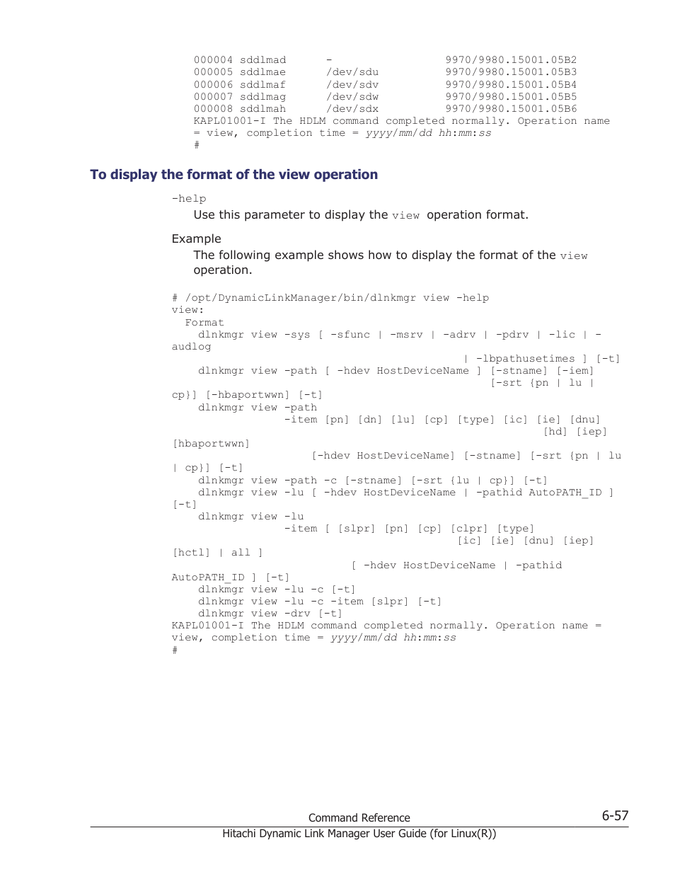 To display the format of the view operation -57 | HP XP P9500 Storage User Manual | Page 409 / 640