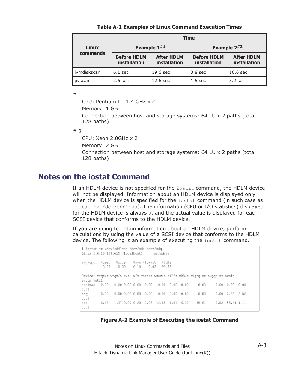 Notes on the iostat command, Shown in | HP XP P9500 Storage User Manual | Page 601 / 640