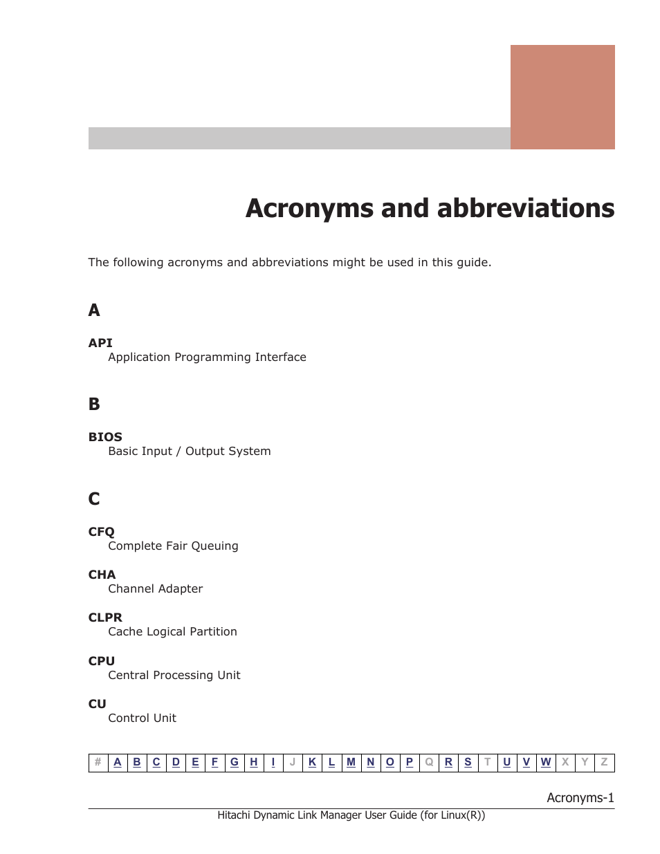 Acronyms and abbreviations | HP XP P9500 Storage User Manual | Page 617 / 640