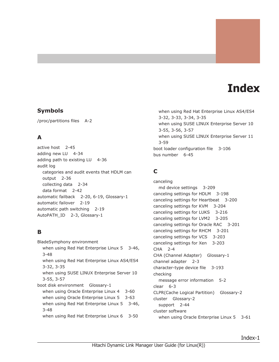 Index, Symbols, Index-1 | HP XP P9500 Storage User Manual | Page 631 / 640