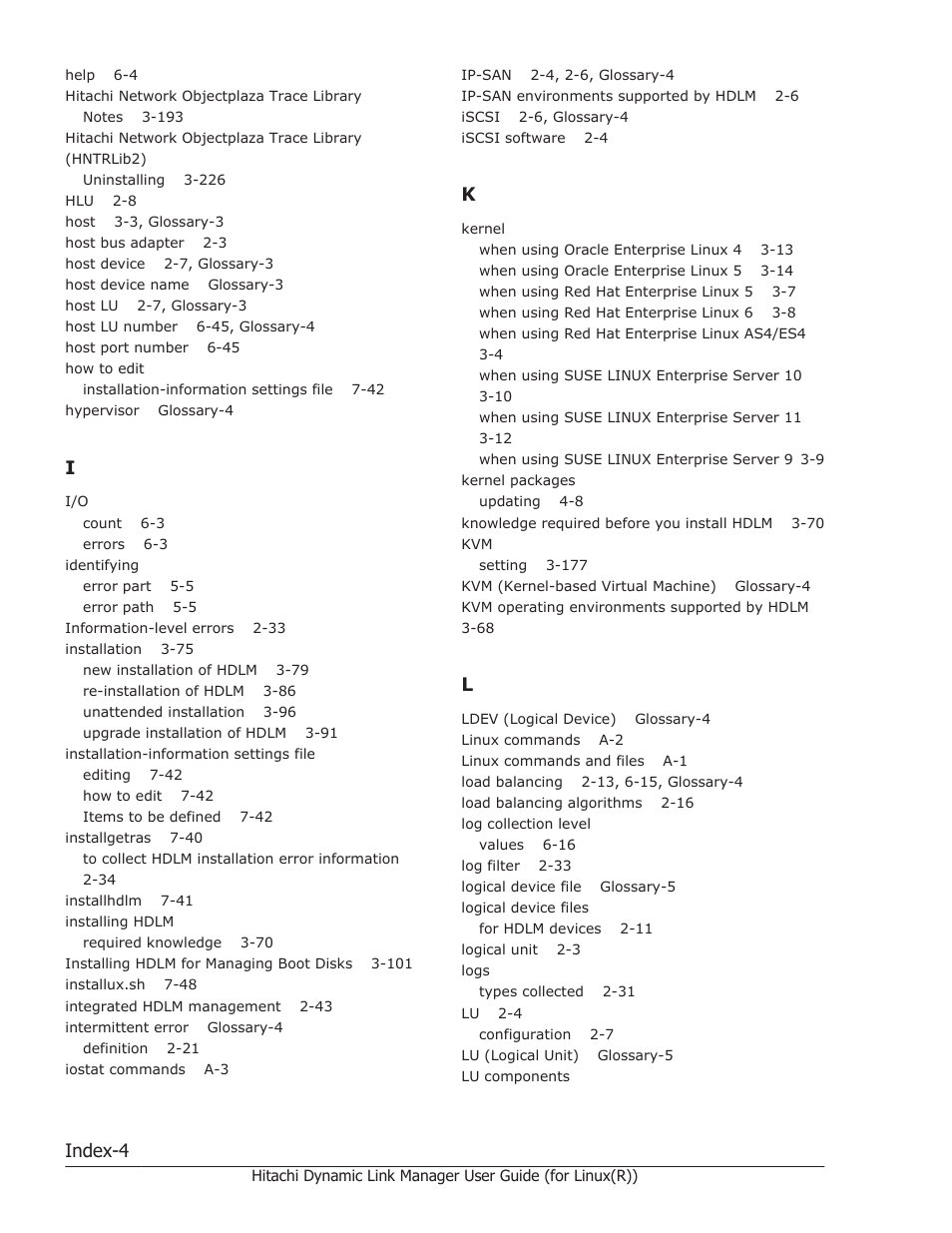 Index-4 | HP XP P9500 Storage User Manual | Page 634 / 640