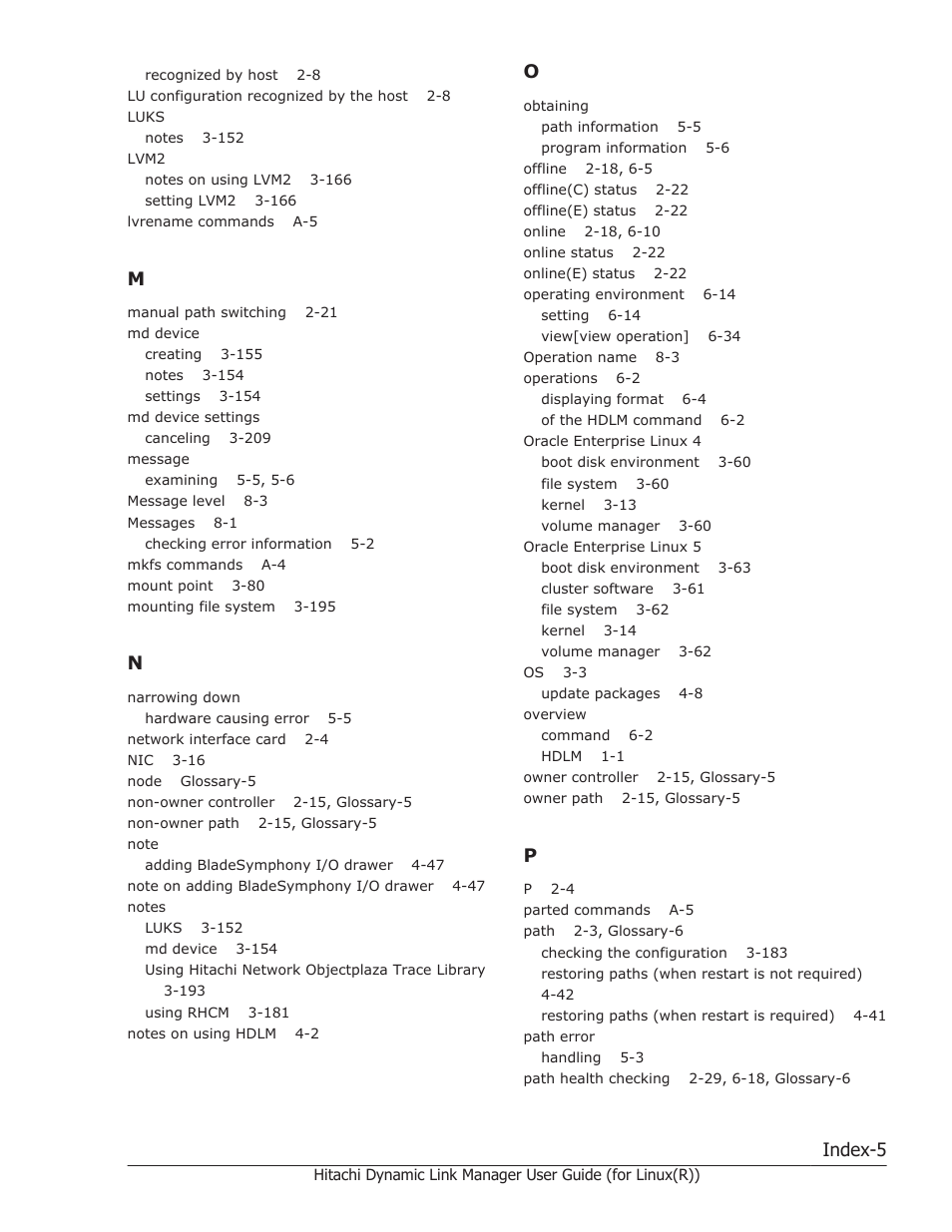 Index-5 | HP XP P9500 Storage User Manual | Page 635 / 640