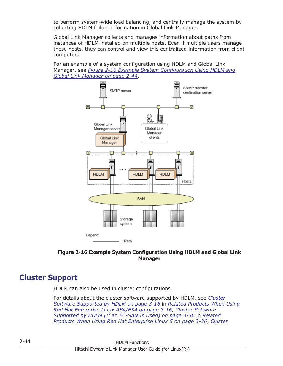 Cluster support, Cluster support -44 | HP XP P9500 Storage User Manual | Page 66 / 640