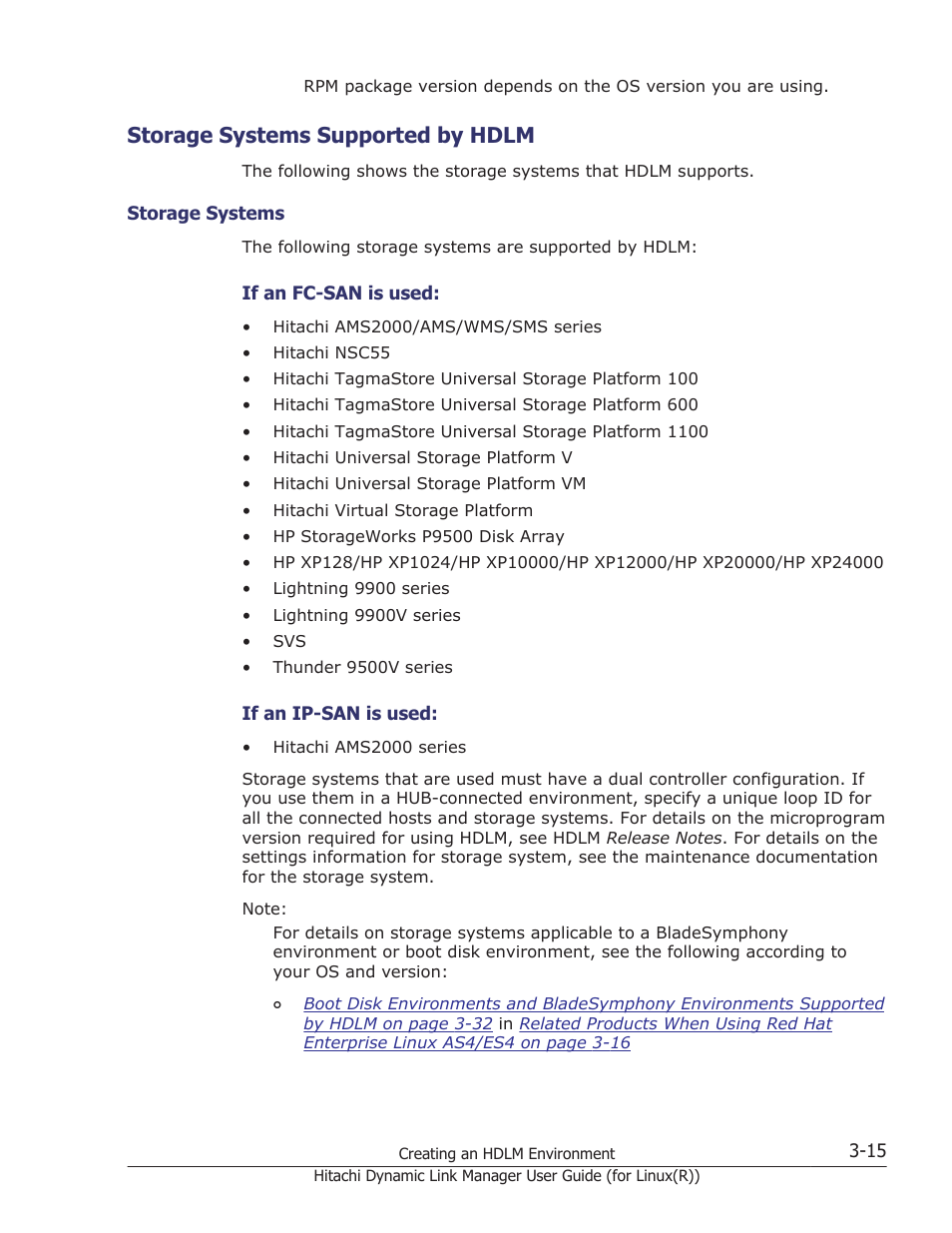 Storage systems supported by hdlm, Storage systems supported by hdlm -15, Storage systems -15 | HP XP P9500 Storage User Manual | Page 83 / 640