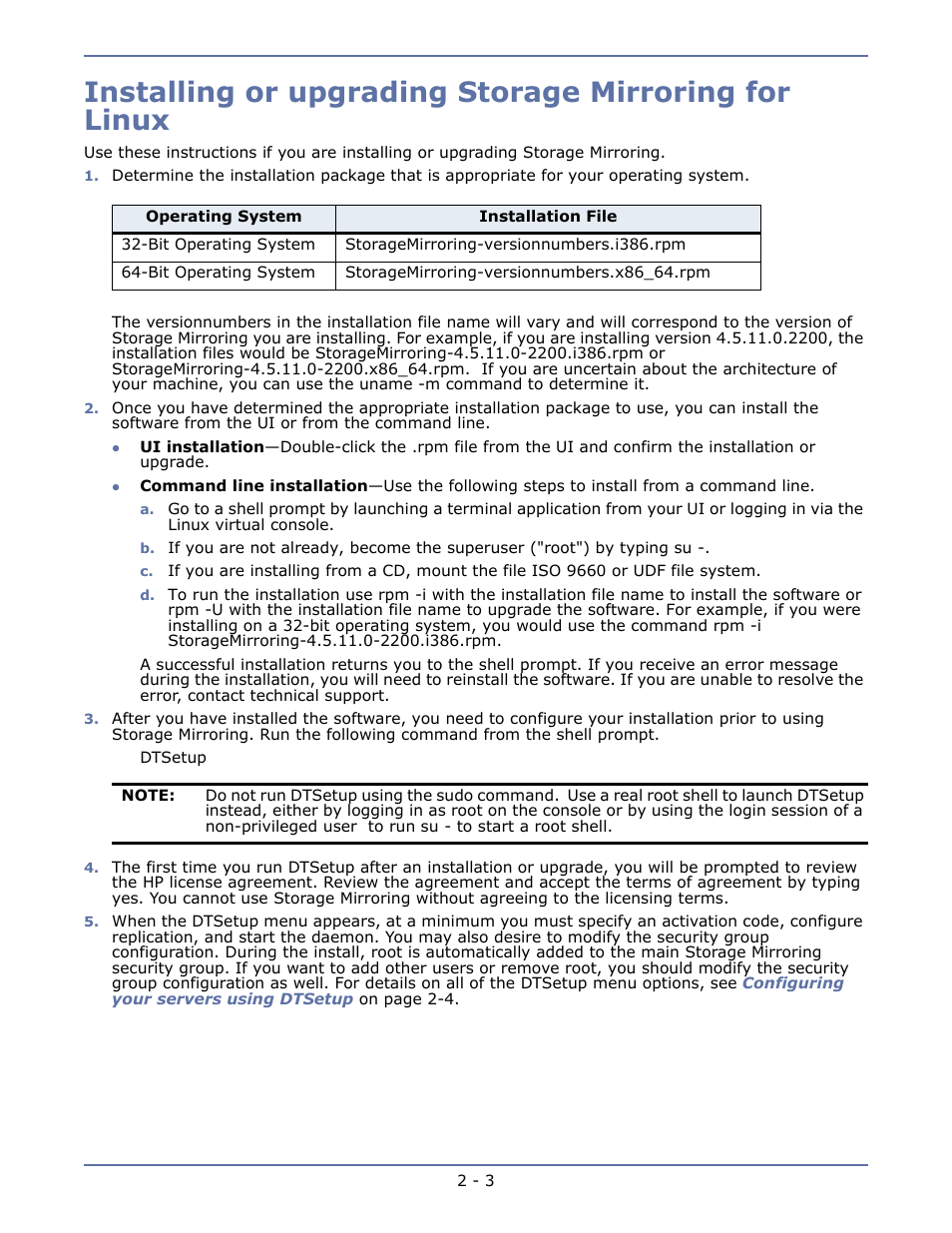 HP Storage Mirroring Software User Manual | Page 22 / 134