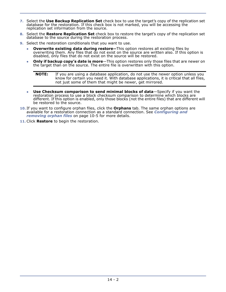 HP Storage Mirroring Software User Manual | Page 86 / 134