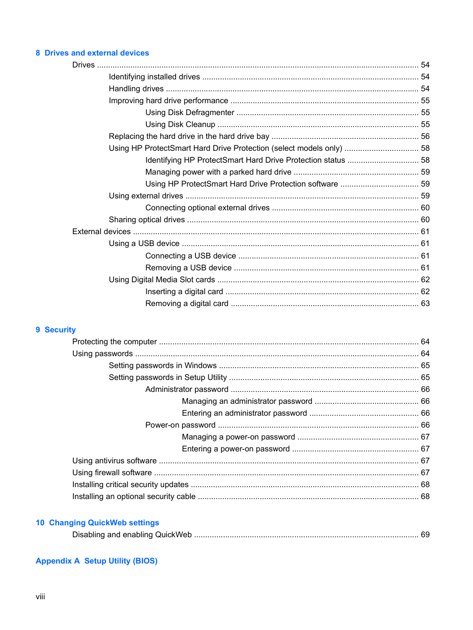 HP Pavilion dm3-1108ax Entertainment Notebook PC User Manual | Page 8 / 94