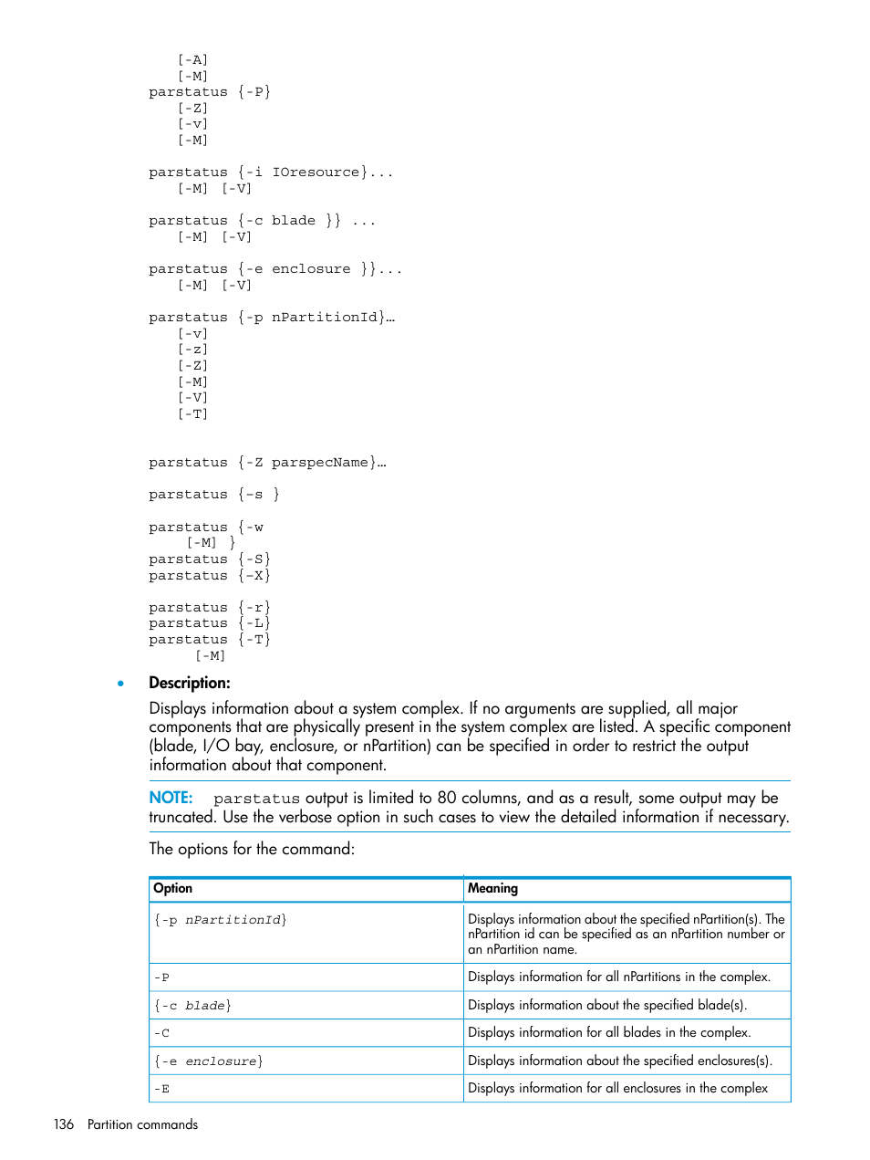 HP Integrity Superdome 2 Server User Manual | Page 136 / 217