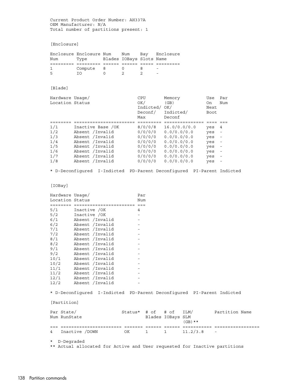 HP Integrity Superdome 2 Server User Manual | Page 138 / 217