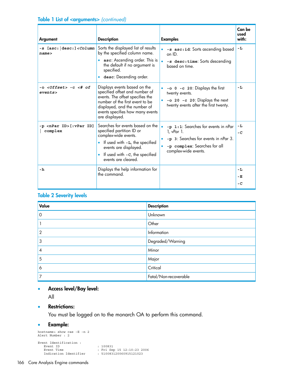 HP Integrity Superdome 2 Server User Manual | Page 166 / 217