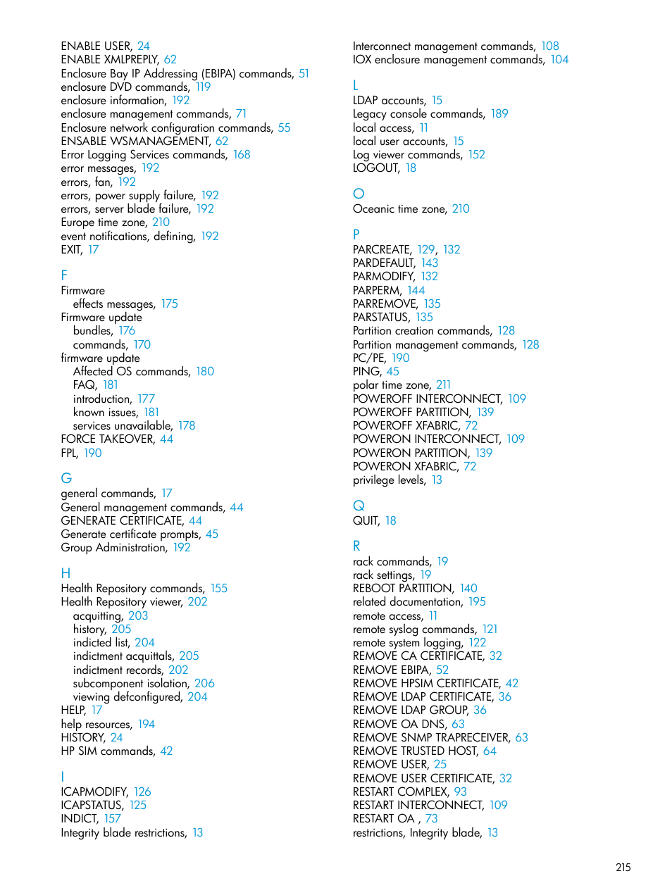 HP Integrity Superdome 2 Server User Manual | Page 215 / 217