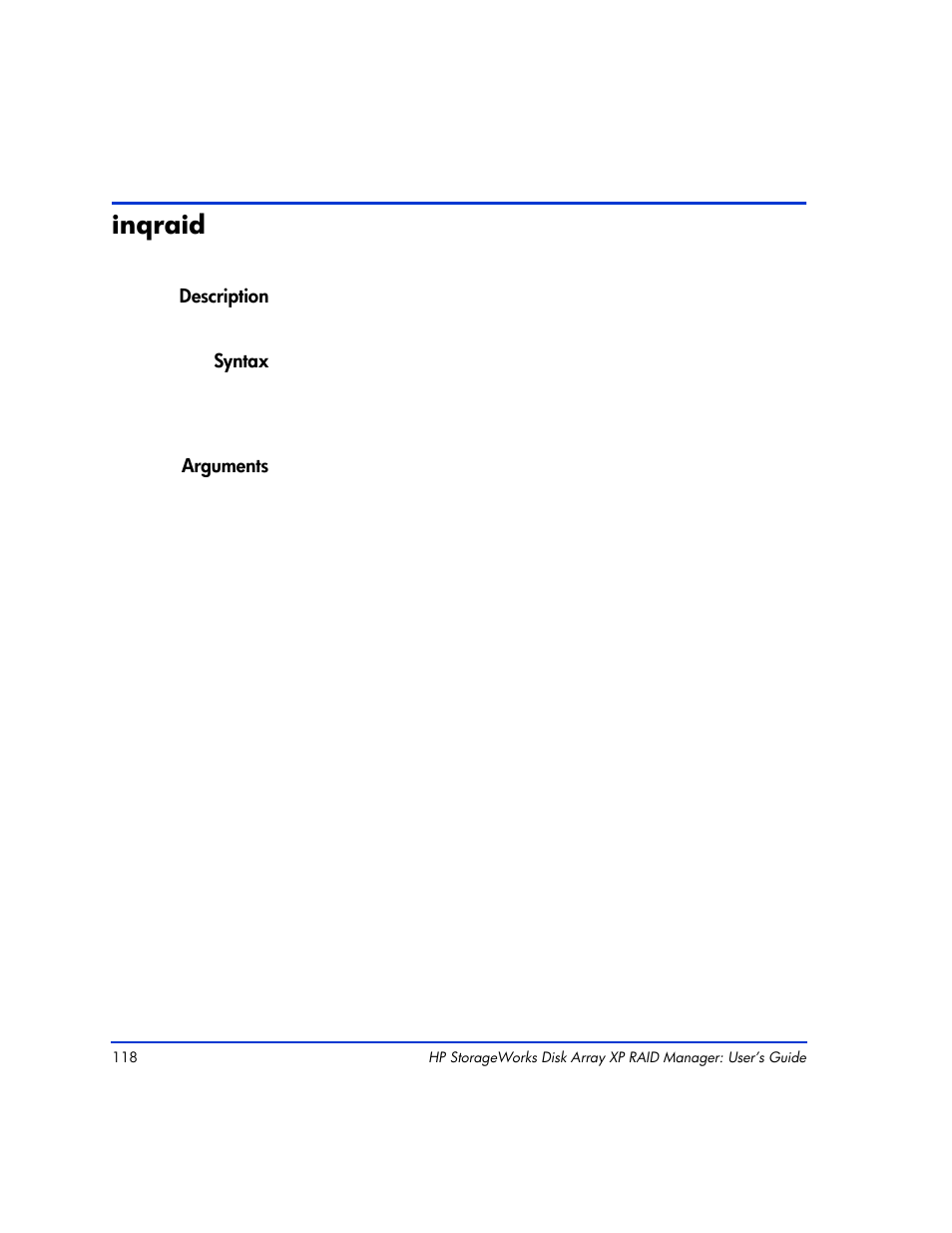 Inqraid, Inqraid 118 | HP XP Continuous Access Software User Manual | Page 118 / 412