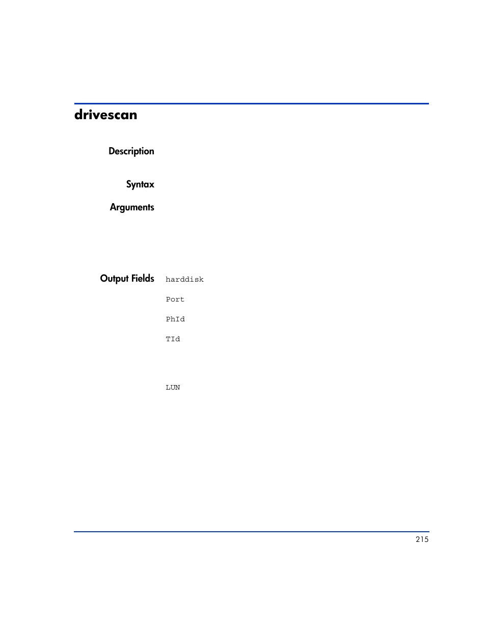 Drivescan, Drivescan 215 | HP XP Continuous Access Software User Manual | Page 215 / 412