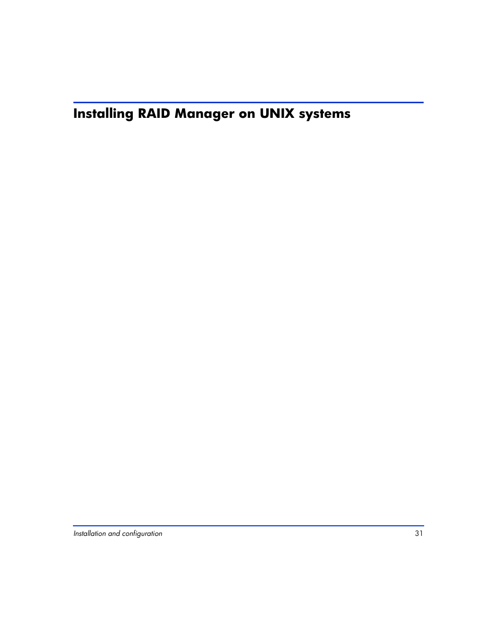 Installing raid manager on unix systems, Installing raid manager on unix systems 31 | HP XP Continuous Access Software User Manual | Page 31 / 412