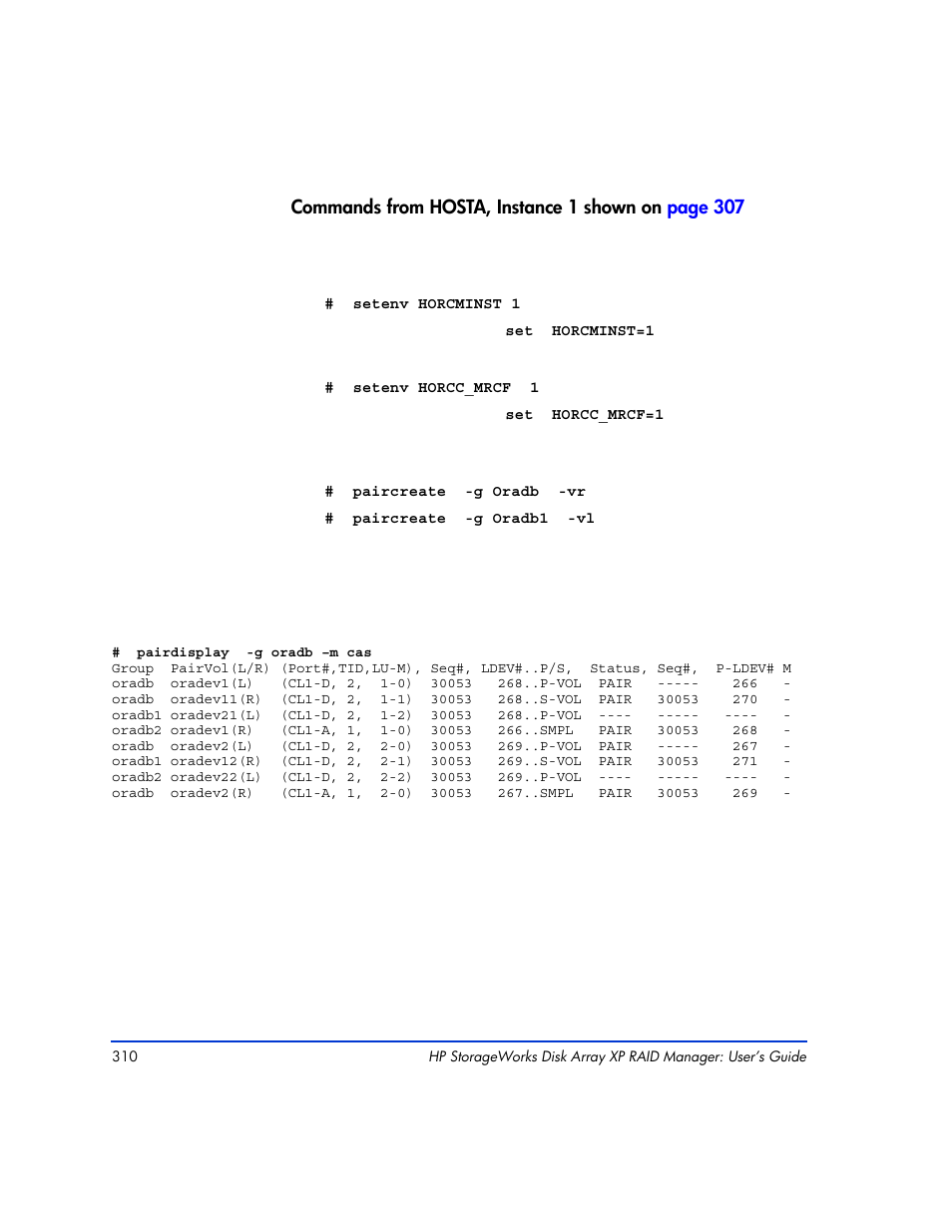 HP XP Continuous Access Software User Manual | Page 310 / 412