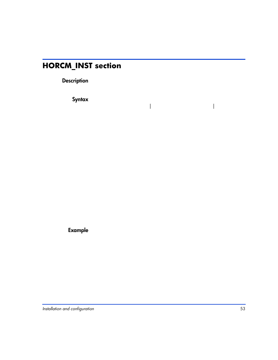 Horcm_inst section, Horcm_inst section 53 | HP XP Continuous Access Software User Manual | Page 53 / 412