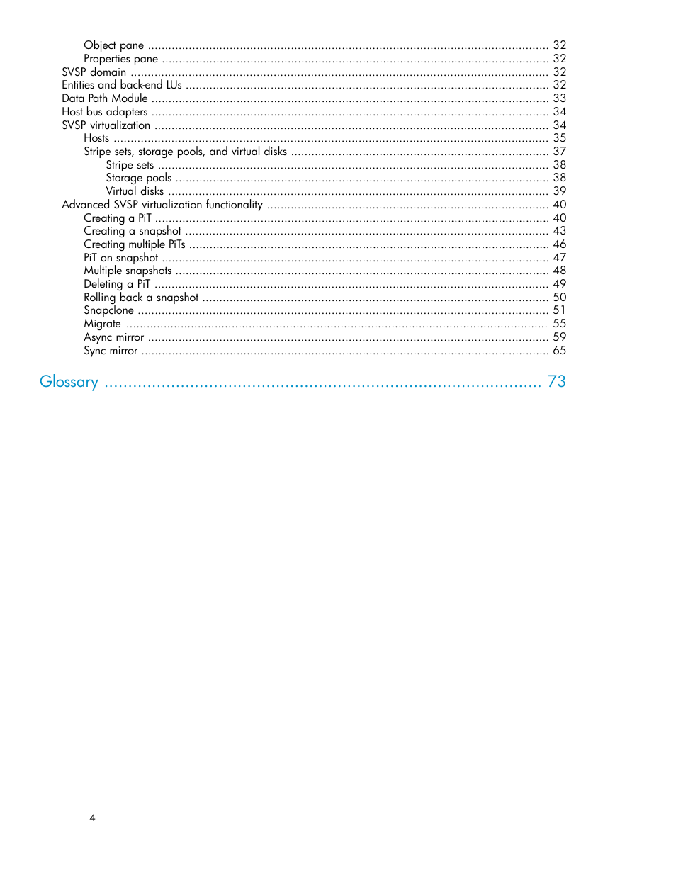 Glossary | HP SAN Virtualization Services Platform User Manual | Page 4 / 80