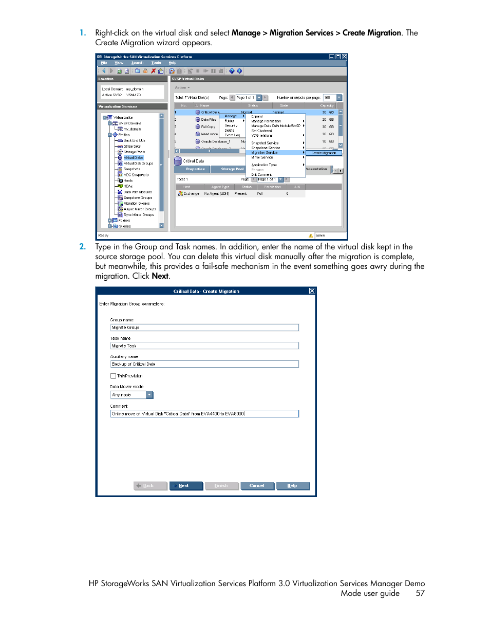 HP SAN Virtualization Services Platform User Manual | Page 57 / 80