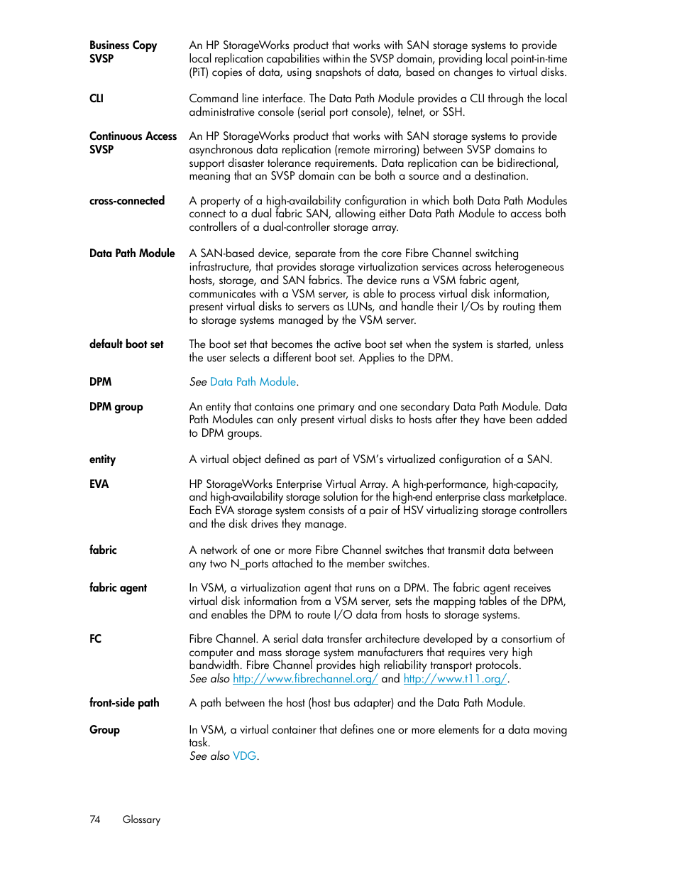 HP SAN Virtualization Services Platform User Manual | Page 74 / 80
