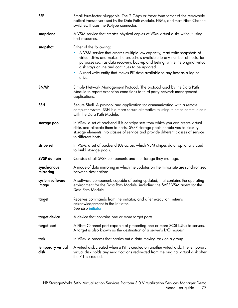 HP SAN Virtualization Services Platform User Manual | Page 77 / 80